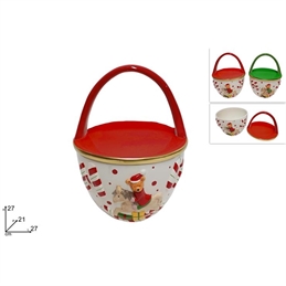 Barattolo Cesto In Ceramica Con Manico