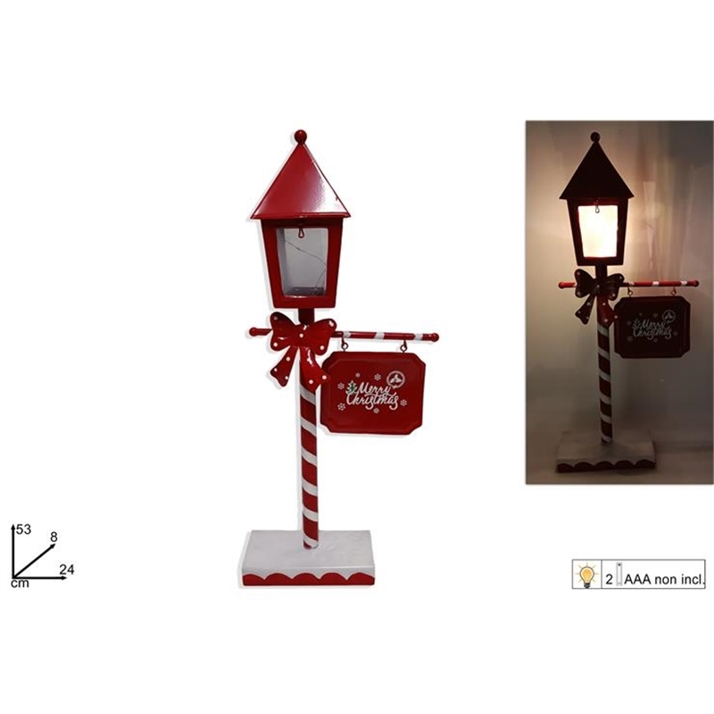 Lampione In Latta Con Luci 53 Cm 