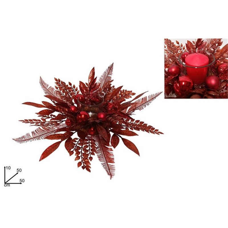 Centrotavola Rosso 50 Cm