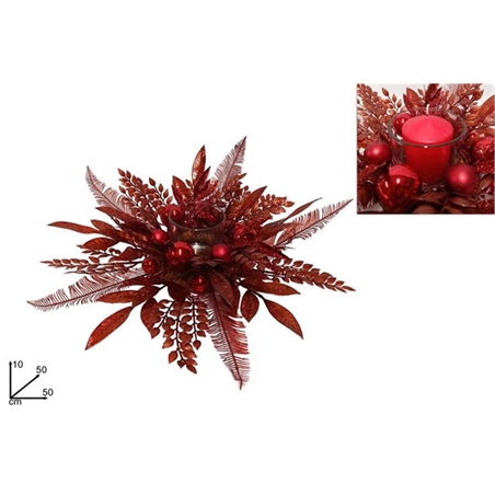 Centrotavola Rosso 50 Cm