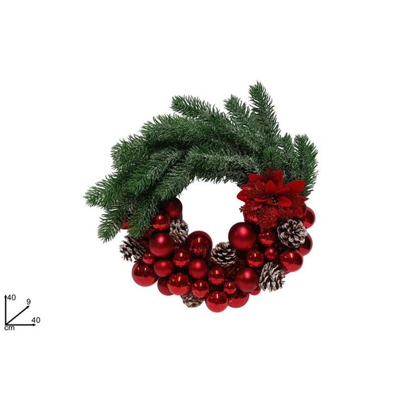 Dietro Porta Cm 40 Rosso/Verde 