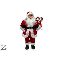 Babbo Natale Con Candy E Fiocco 60 Cm