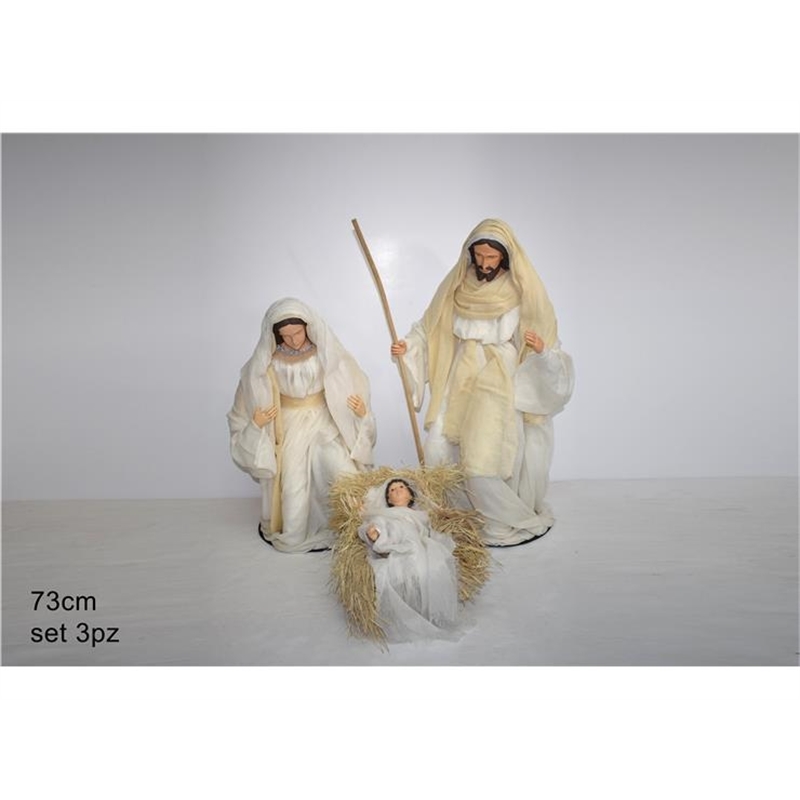 Natività Con Vestiti Bianca 73 CM