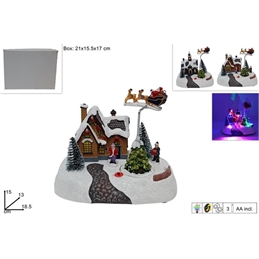 Giostrina Con Scenario Casa e Slitta