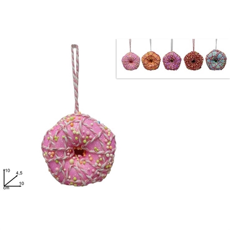 Appendino Ciambella Cm 10 Con Pallini E Filo Intrecciato