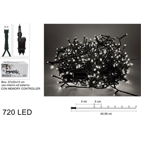Minilucciole 720 Led Bianco Calco Con Gioco Di Luci