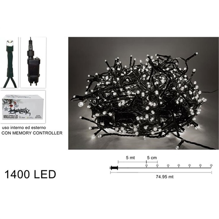 Minilucciole 1400 Led Bianco Calco Con Gioco Di Luci