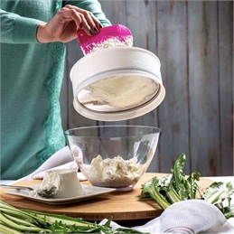 Setaccio Rotondo  Con Bordo In Plastica 3 Diverse Maglie In Acciaio Intercambiabili