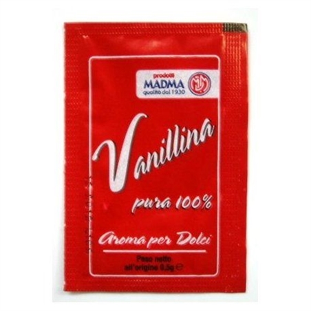 5 BUSTINE DI VANILLINA PURA 100% MADMA BUSTINA DA 0,5GR AROMA DOLCI