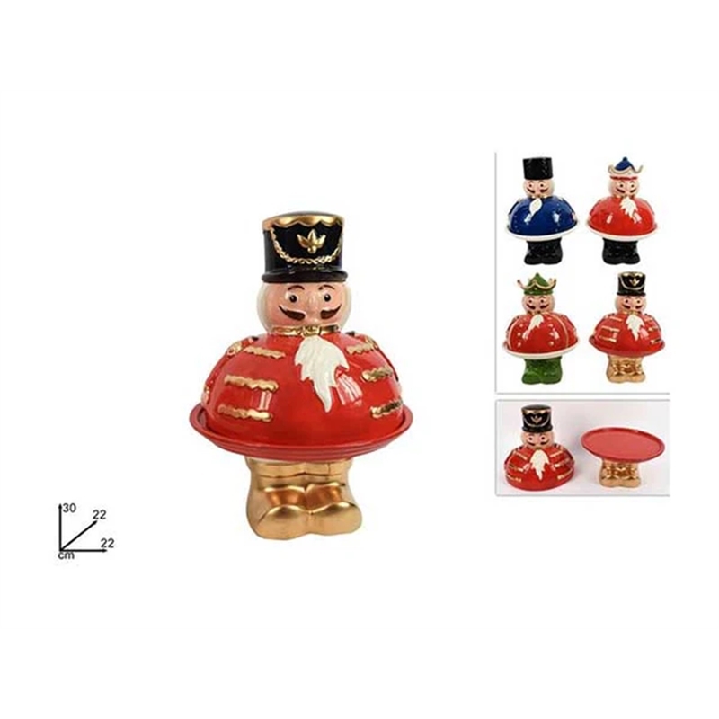 Alzata con coperchio schiaccianoci 30cm