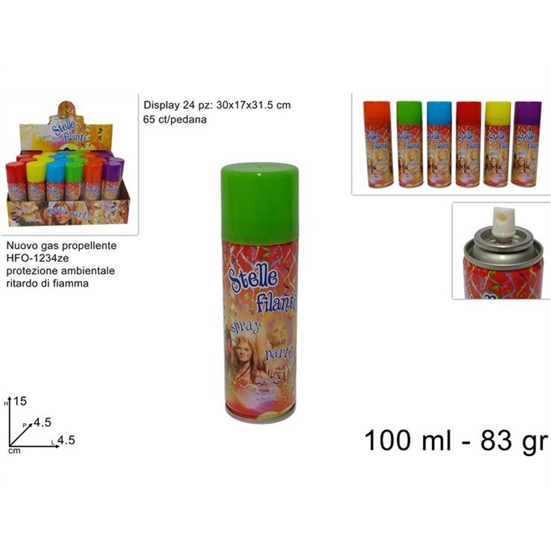 Stelle Filanti Spray 83 ml Colori Assortiti
