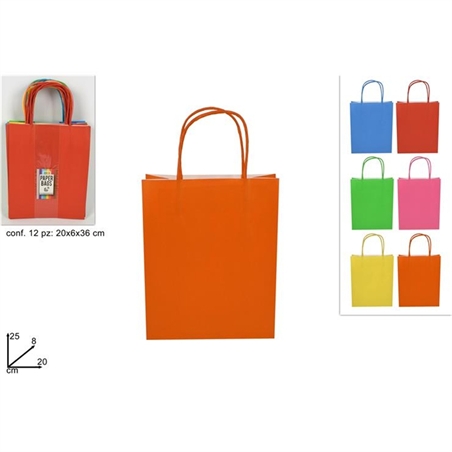 BUSTA REGALO CARTA 6COL 25X8X20