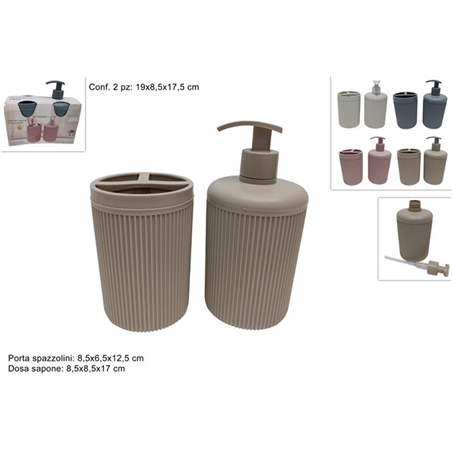 Set Bagno In Plastica 2 Pezzi 