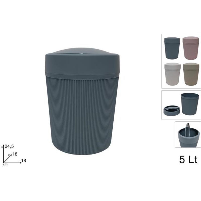 Pattumiera 5 Lt Con Coperchio Basculante 