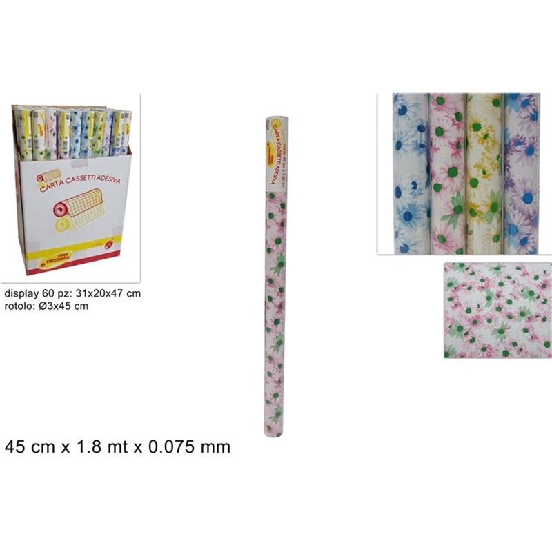 Rotolo Carta Adesiva Margherita 45 X 180 Cm