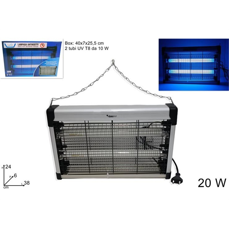 Lampada Per Insetti Uv 2 x 10 W