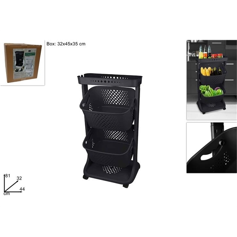 Carrello Con Due Cestini Basculanti