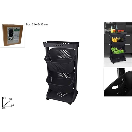 Carrello Con Due Cestini Basculanti