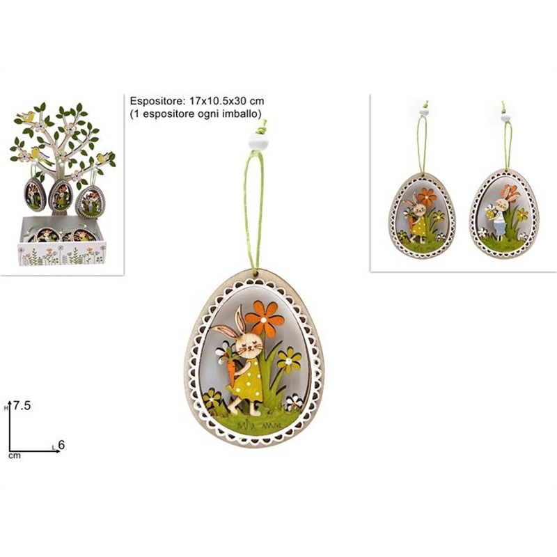 Appendino Uovo Pasquale In Legno