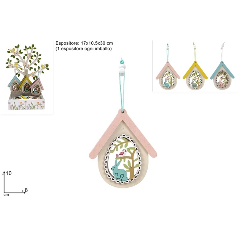 Appendino Cassetta Pasquale In Legno 