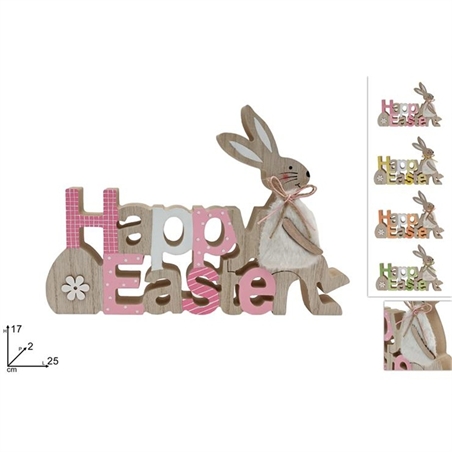 Decorazione In Legno Con Scritta Happy Easter