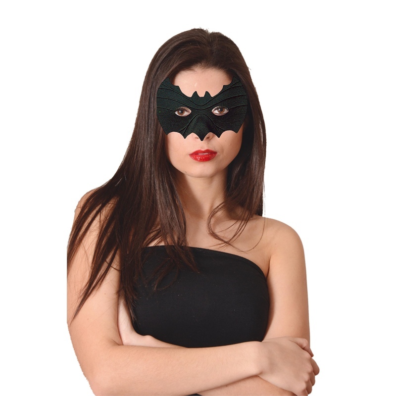Maschera Nera Pipistrello Domino