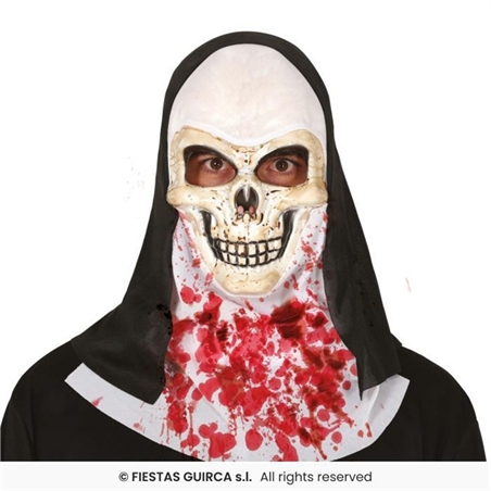 Maschera da suora con teschio insanguinato