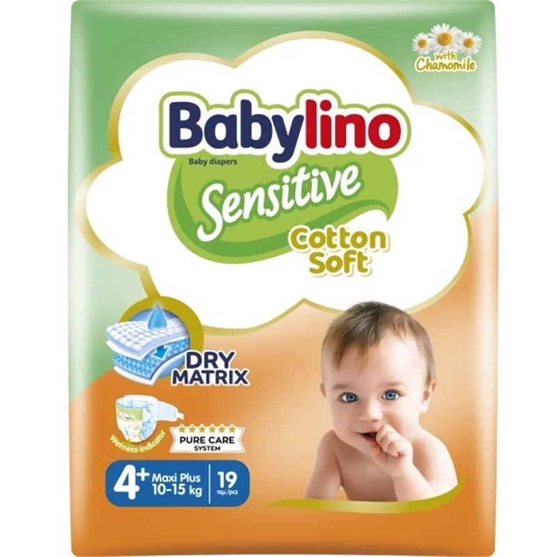 Pannolini taglia 4+ Babylino Sensitive - Da 10 a 15 Kg