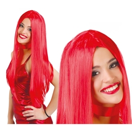 Parrucca lunga liscia rossa