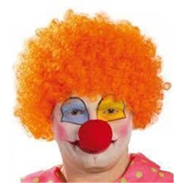 Parrucca Riccia da Clown Arancione