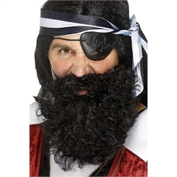 Carnevale Accessori - Barba da Pirata Nera