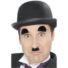 Carnevale Accessori - Sopracciglia e Baffi Charlie Chaplin