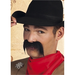 Baffi finti Folti neri da Cowboy