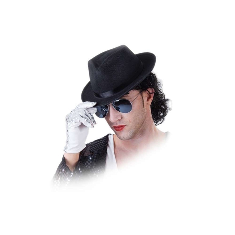 Set Re del Pop Cappello+ Guanti glitter+ Occhiali - Michael Jackson
