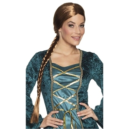 Parrucca Donna Treccia Lunga Castana Lady Caterina