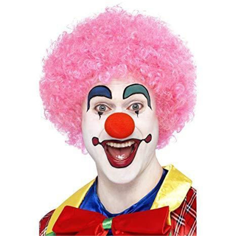 Parrucca Riccia da Clown Rosa