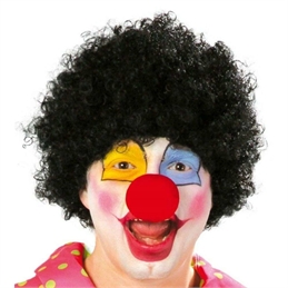 Parrucca Riccia da Clown Nera