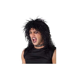 Parrucca Adulto Heavy Metal Nera