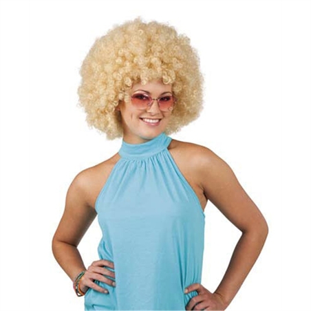 Parrucca Adulti Afro Bionda