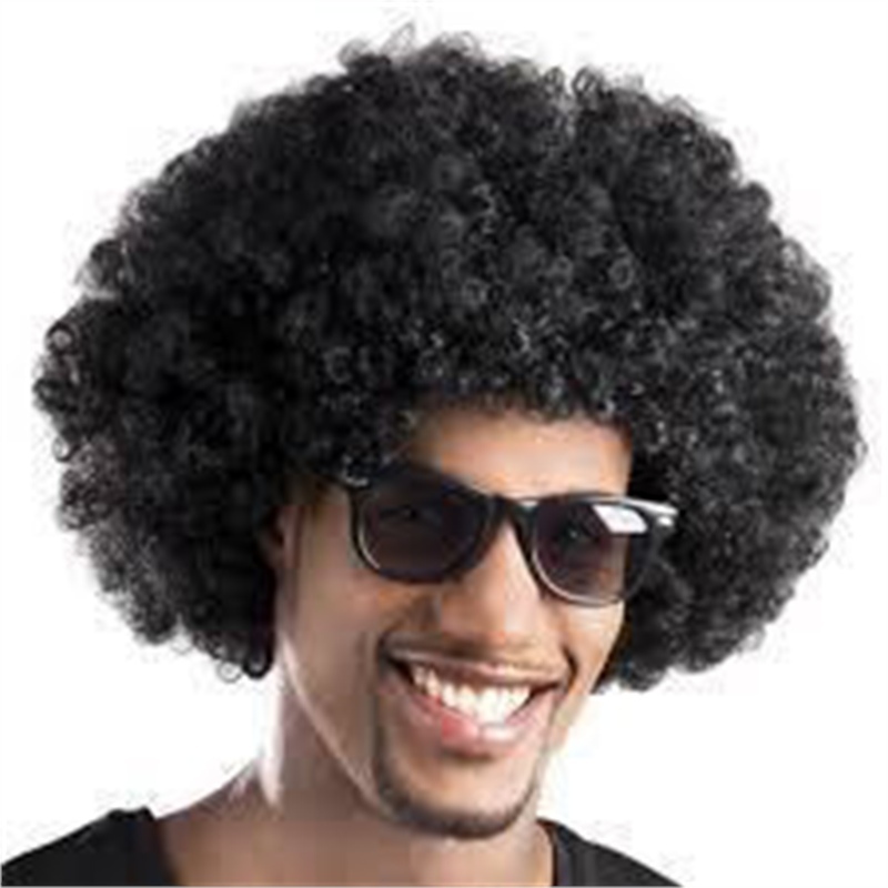 Parrucca Unisex - Afro Nera - Capelli Ricci Neri