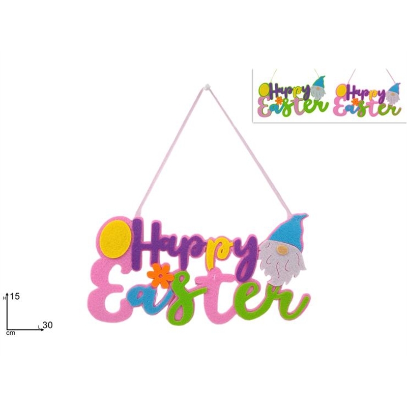 Appendino Feltro Con Scritta Happy Easter
