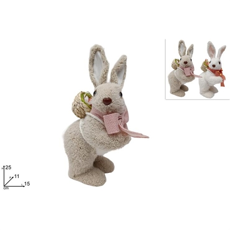 Coniglio Pelliccia Con Cesta