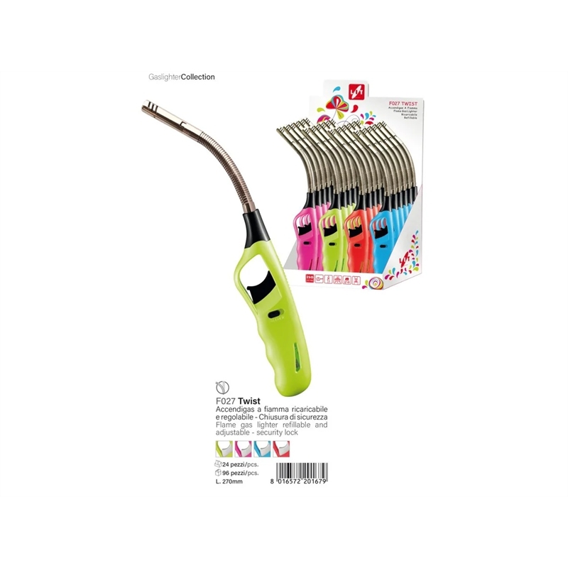 Accendigas twist con cannuccia flessibile ricaricabile