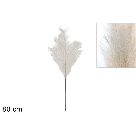 Stelo Piume 80 Cm Bianco