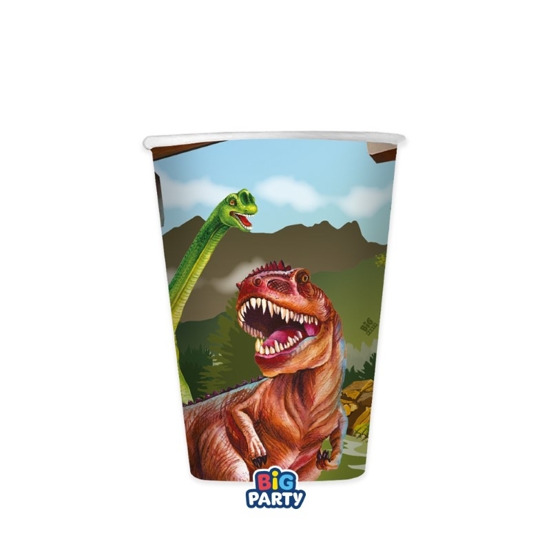 6 Bicchieri 250 cc Dinosaurs
