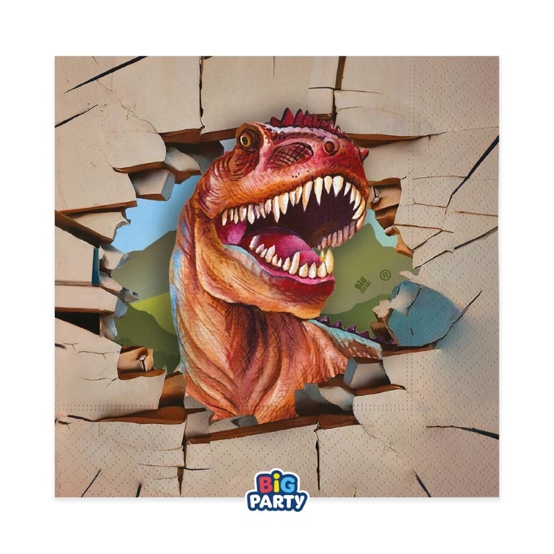 16 Tovaglioli 33 x 33 cm Dinosaurs