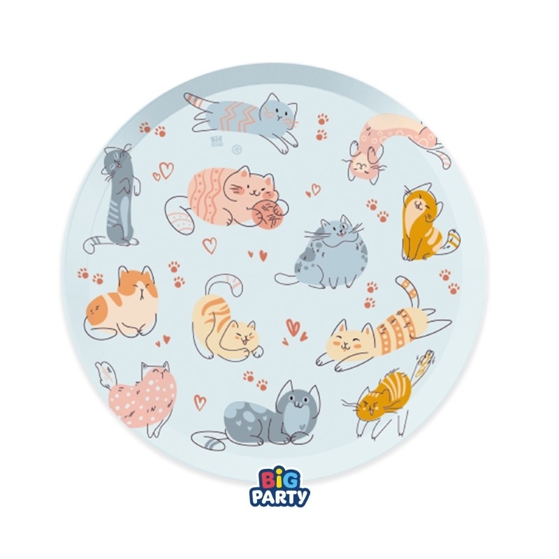 6 Piatti Ø 18 cm Pet Cats