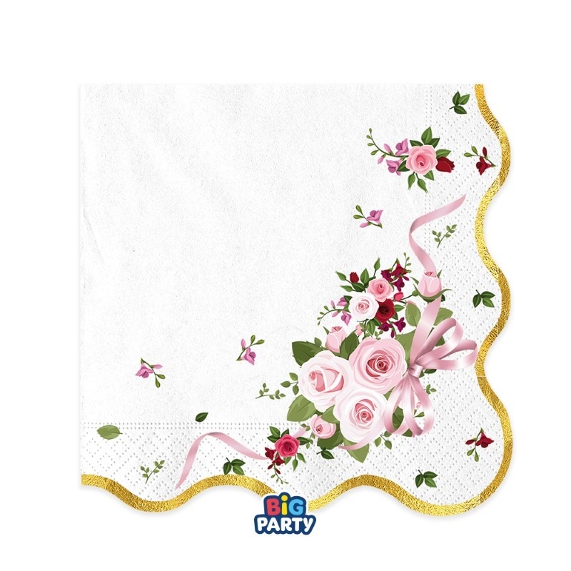 16 Tovaglioli 33 x 33 cm Pink Blossom