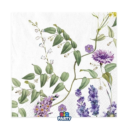 16 Tovaglioli 33 x 33 cm Flowers Garden