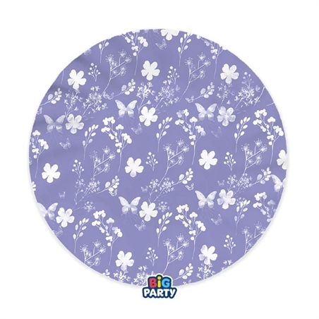 6 Piatti Ø 25 cm Foliage Lilas